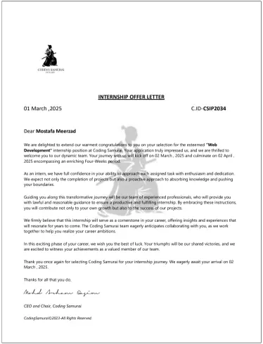 web development internship